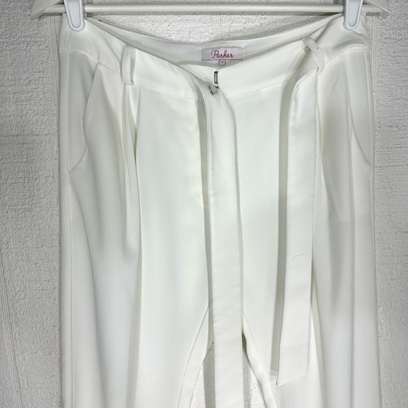 Parker Elliot belted jogger pants white size 2 - Picture 4 of 11